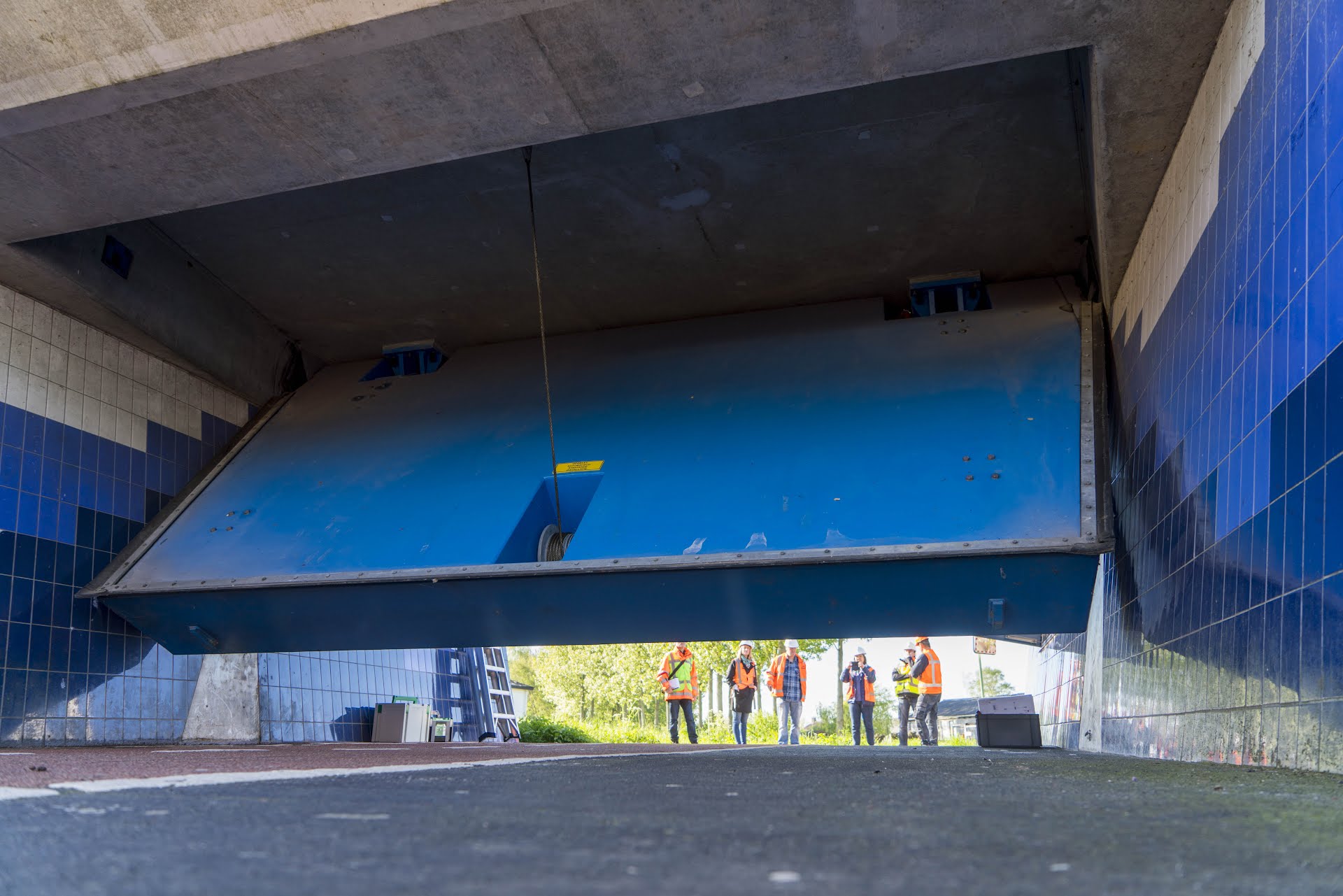 Waterschap Test Coupure in Fietstunnel Werkendam op 29 april